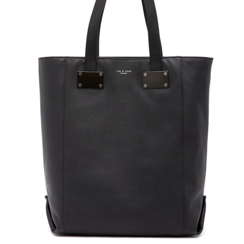 🦴 Rag & Bone Black Leather Hunter Large Tote